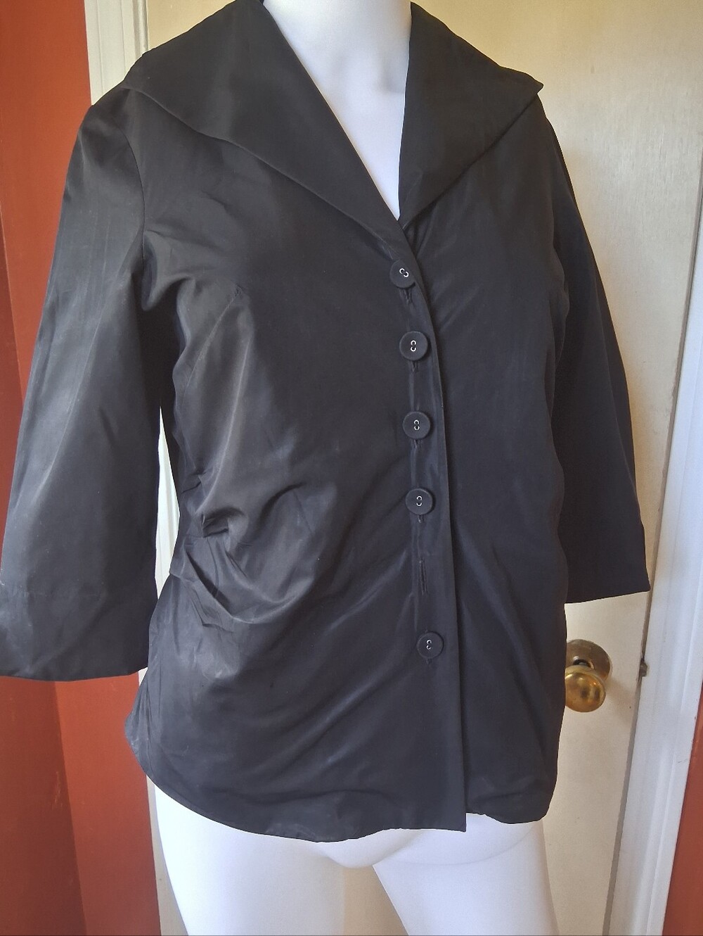Coldwater Creek Black Button-Front Women's Shirt